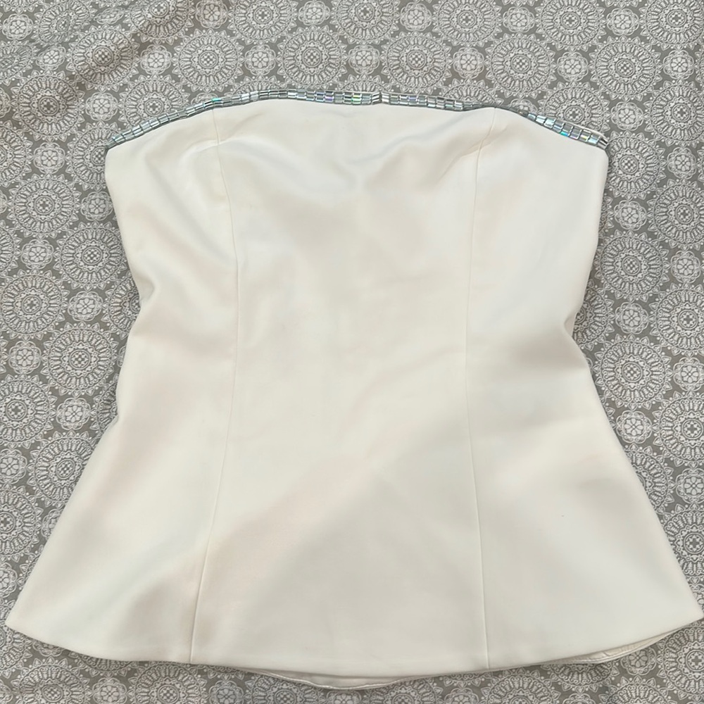 Zara strapless jeweled top